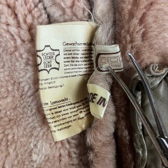 Vintage PEPCO Shearling Sheepskin Pennylane Fur Leather Coat S Made in Turkey - Picture 10 of 16